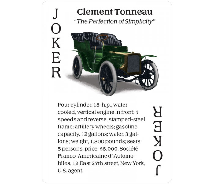 Игральные карты Turn of the Century Motor Cars Playing Card