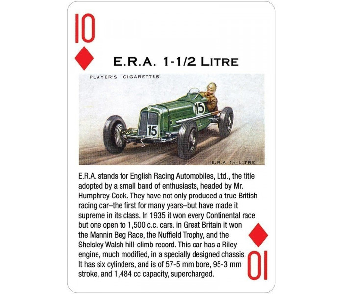 Игральные карты Vintage Motor Cars Playing Card Deck