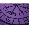 Фото 2 - Скатертина рунічна оксамит, флок, 50x50, Шолом жаху Фіолетова (9040104)