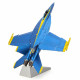 Металева збірна 3D модель Blue Angels F/A -18 Super Hornet, Metal Earth (ICX212)