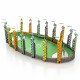 Металева збірна 3D модель Quidditch Pitch, Metal Earth (MMS466)