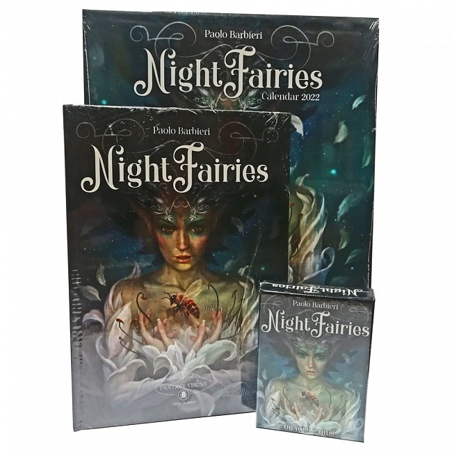 Фото Набор карты и книга Barbieri Night Fairies Oracle Set + календарь. Lo Scarabeo