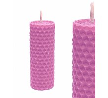 Фото Чарівна свічка з вощини Рожева, 8,5 x 3 см (9060347)