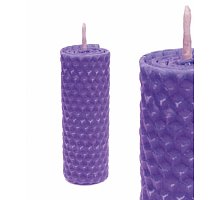 Фото Чарівна свічка з вощини Фіолетова, 8,5 x 3 см (9060346)