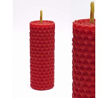 Фото Чарівна свічка з вощини Червона, 8,5 x 3 см (9060158)