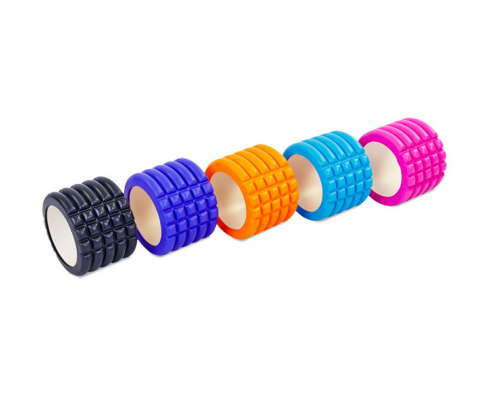 Роллер для йоги та пілатесу (мфр рол) Grid Roller Mini Zelart FI-5716 10см кольори в асортименті