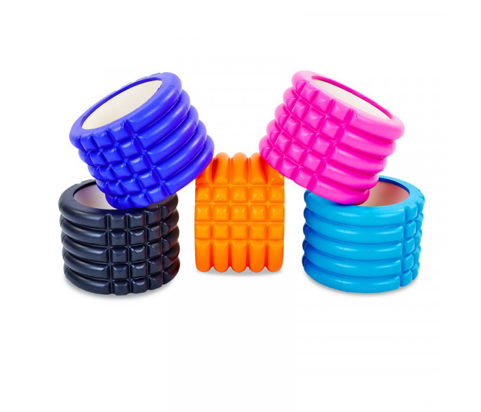 Роллер для йоги та пілатесу (мфр рол) Grid Roller Mini Zelart FI-5716 10см кольори в асортименті