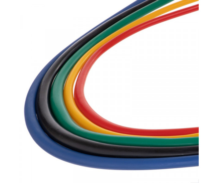 Эспандер многофункциональный для фитнеса 5 жгутов Resistance Band Zelart ET-500 в чехле