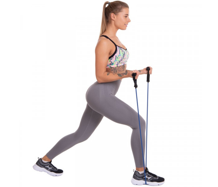 Эспандер многофункциональный для фитнеса 5 жгутов Resistance Band Zelart ET-500 в чехле
