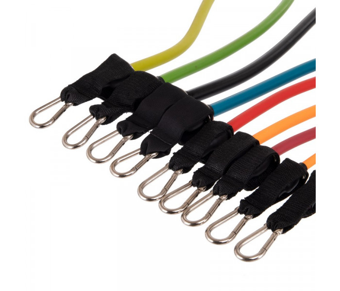 Еспандер багатофункціональний для фітнесу 9 джгутів Resistance Band Zelart DT-1002 в чехле