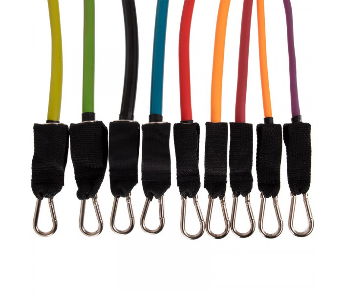 Еспандер багатофункціональний для фітнесу 9 джгутів Resistance Band Zelart DT-1002 в чехле