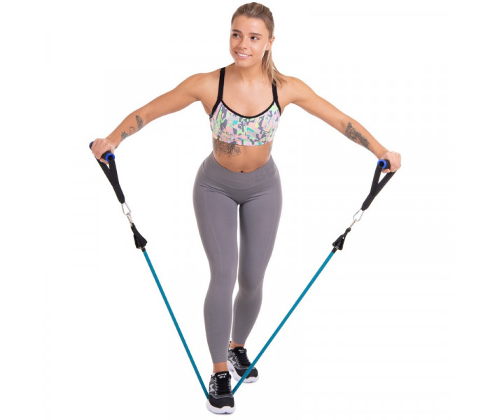 Еспандер багатофункціональний для фітнесу 9 джгутів Resistance Band Zelart DT-1002 в чехле