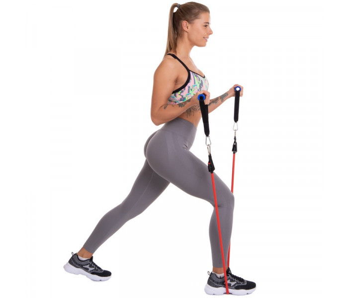 Еспандер багатофункціональний для фітнесу 9 джгутів Resistance Band Zelart DT-1002 в чехле