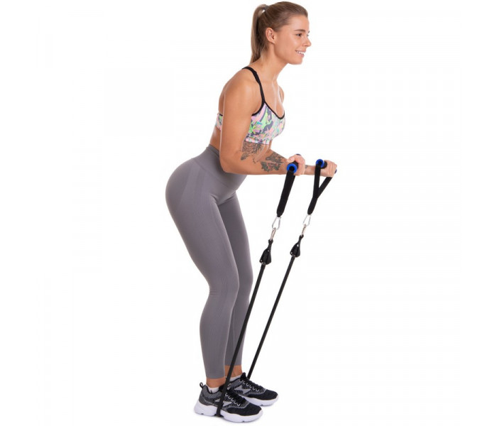 Еспандер багатофункціональний для фітнесу 9 джгутів Resistance Band Zelart DT-1002 в чехле