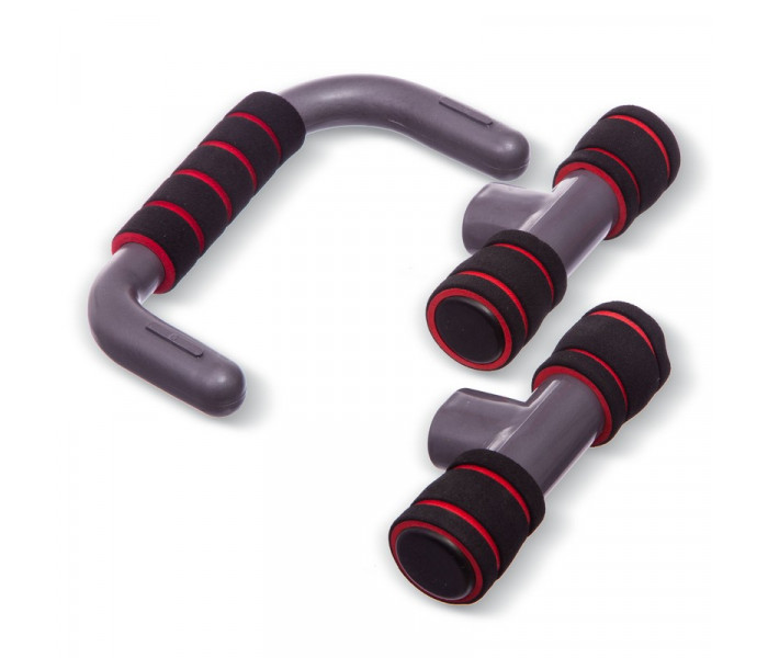 Упоры для отжиманий SP-Sport FI-1777 PUSH-UP BAR 12x23см серый-красный