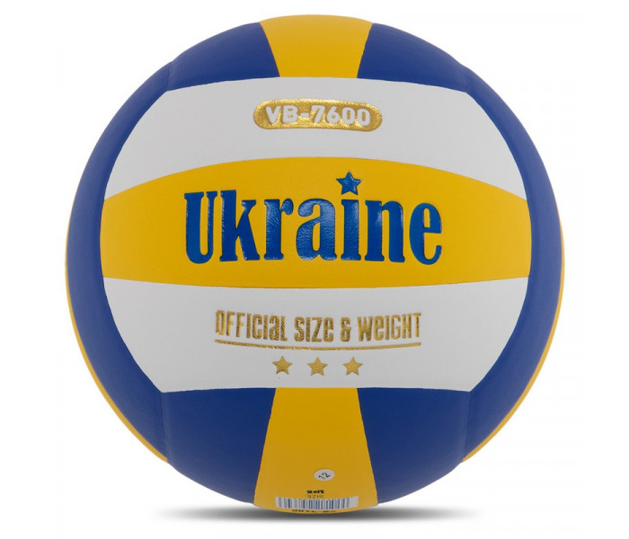 М’яч волейбольний UKRAINE VB-7600 №5 PU клеєний