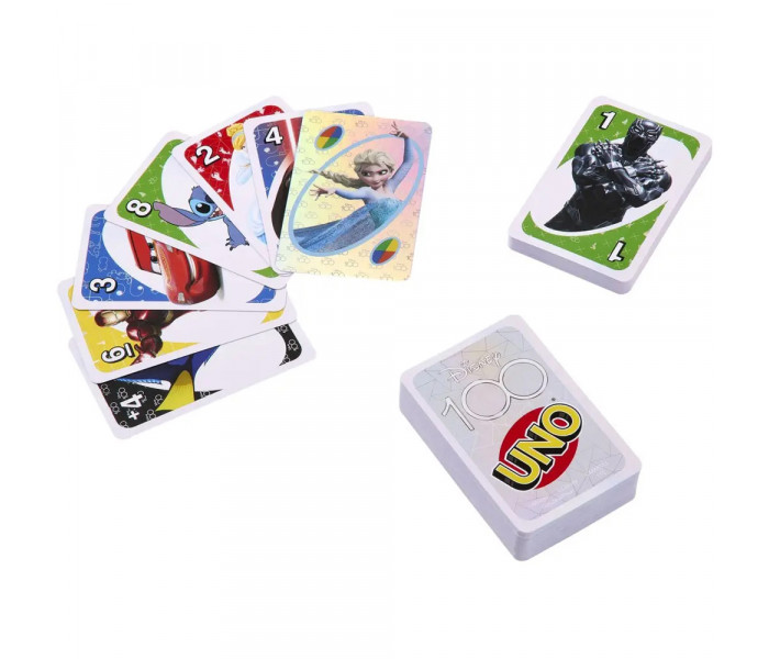 Настольная игра Уно 100 лет Дисней (UNO Disney 100). Mattel (HPW21)