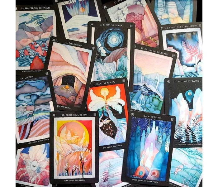 Карты Оракула I CHING - Visionary I CHING Oracle Cards. Blue Angel
