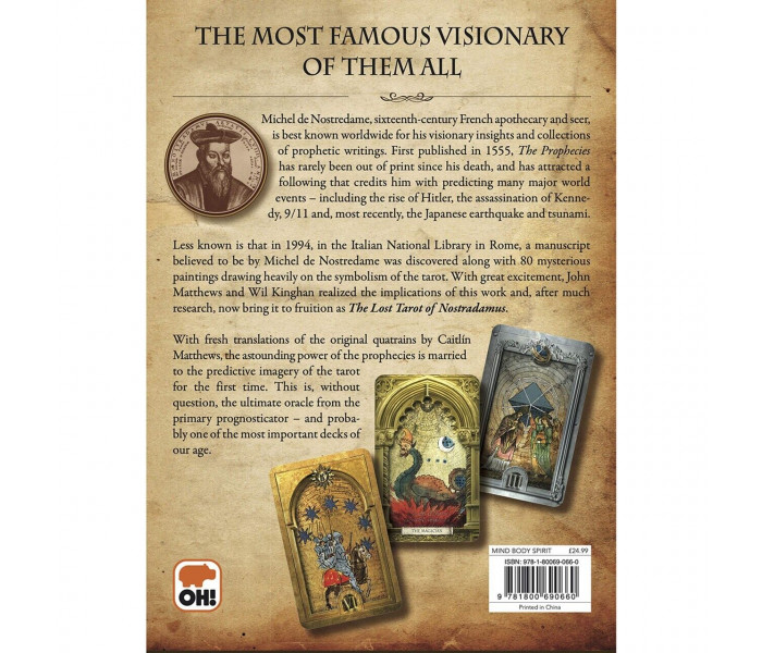 Загублене Таро Нострадамуса - Lost Tarot Of Nostradamus Cards. Welbeck Publishing