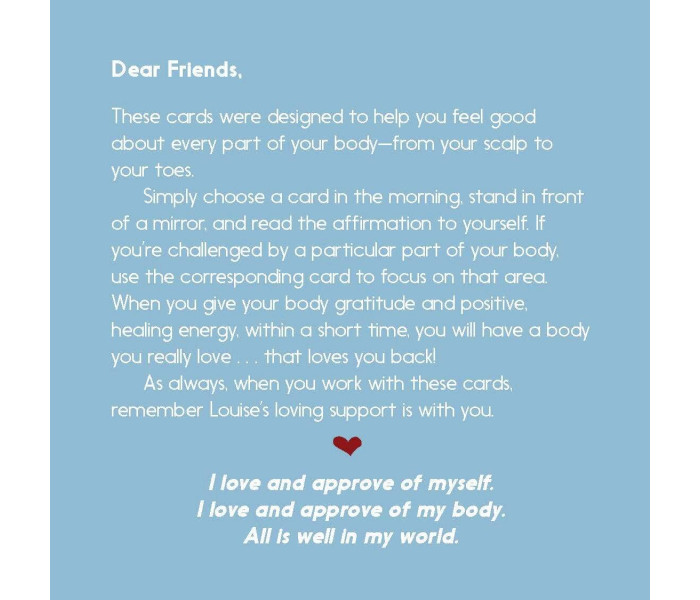 Картки з афірмаціями "Люби своє тіло" - Love Your Body Affirmations Cards. Hay House