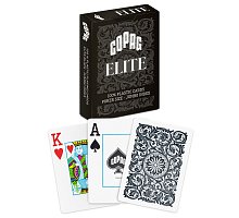 Фото Карти для покеру 100% Plastic Copag Elite Jumbo Index Black