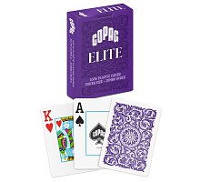 Фото Карти для покеру 100% Plastic Copag Elite Jumbo Index Purple
