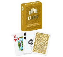 Фото Карти для покеру 100% Plastic Copag Elite Jumbo Index Gold