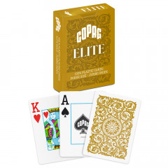 Карты для покера 100% Plastic Copag Elite Jumbo Index Gold