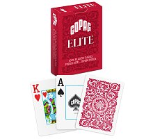 Фото Карти для покеру 100% Plastic Copag Elite Jumbo Index Red