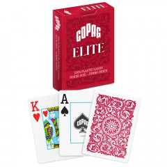 Карты для покера 100% Plastic Copag Elite Jumbo Index Red