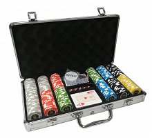 Фото Набір для покеру на 300 фішок з номіналом 300 VIP, номінал 5-500. Кераміка, 14г