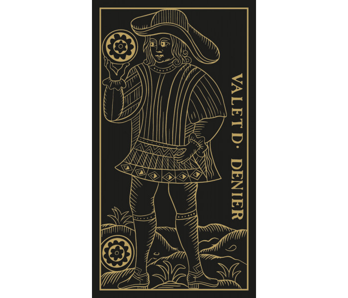 Карты Марсельского Таро в золотом и черном исполнении - Marseille Tarot Gold & Black edition. Lo Scarabeo