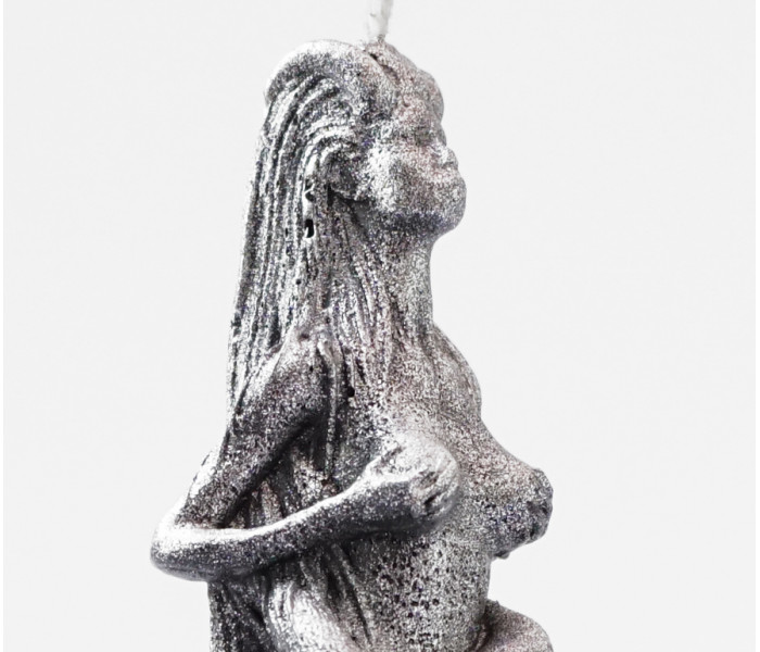 Свеча "Демоница Лилит" серебро 3,5x4x14 см (9060152)
