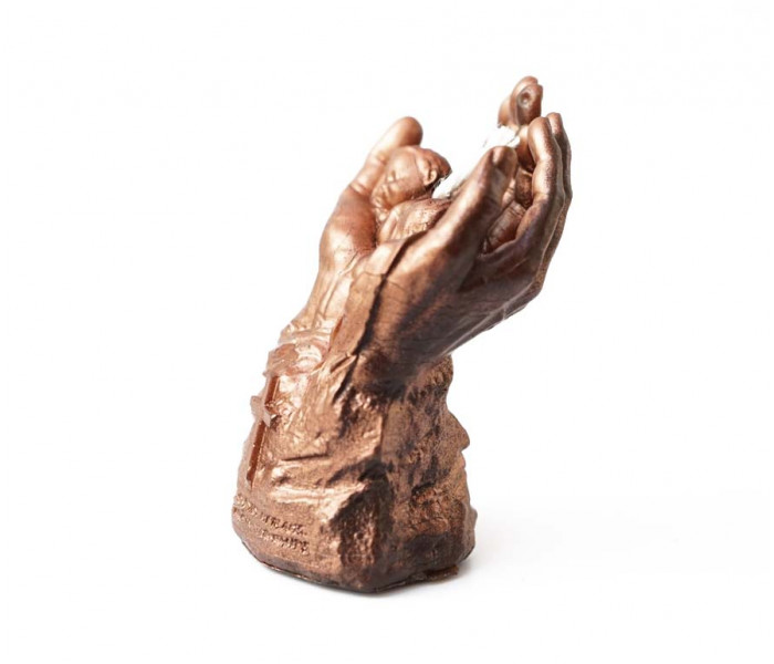 Свеча "Руки Бога малая" медь 4,5x4,5x6 см. 30 (9060171)