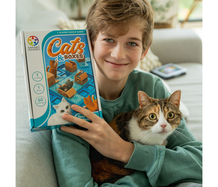 Настільна гра Коти в коробках (Cats & Boxes) ENG + правила УКР. Smart Games (SG 450)