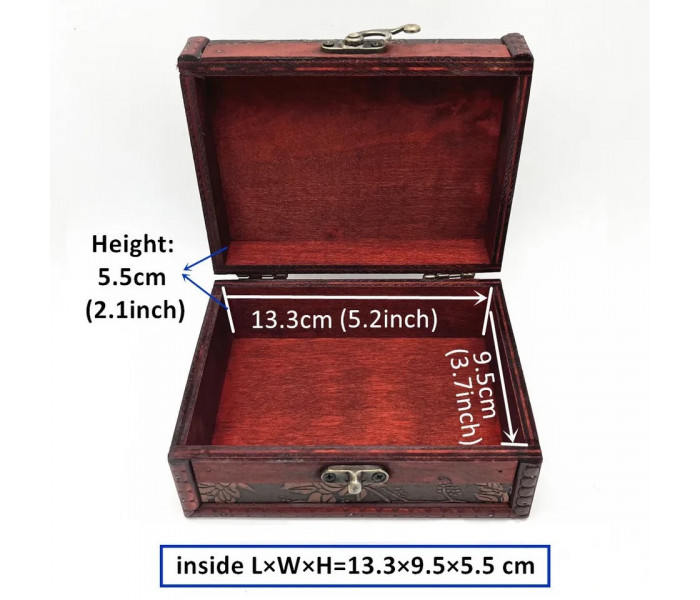 Деревянная шкатулка для карт 14 х 11 см (L756)