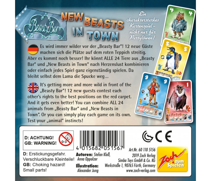 Настільна гра Beasty Bar. New Beasts in Town ENG. Zoch (601105156)