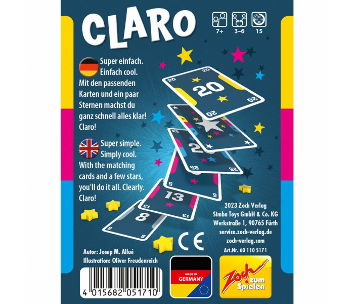 Настольная игра Кларо (Claro) ENG. Zoch (601105171)