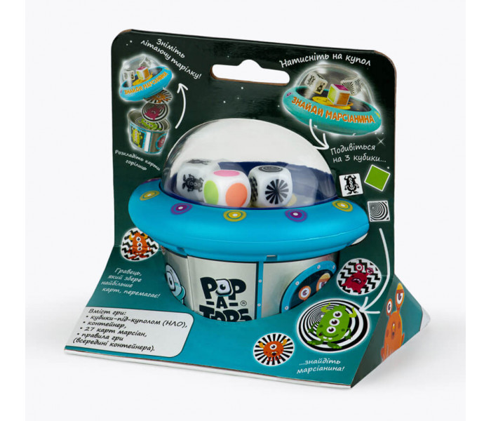 Настольная игра Pop-A-Tops: Знайди марсіанина. Fun Games Shop (FGS62)