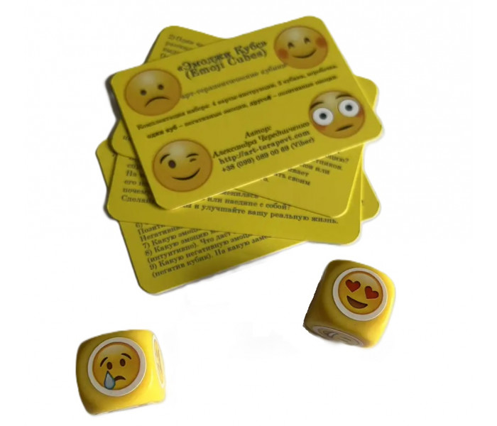 Арттерапевтические кубики "Эмоджи Кубс" (Emoji Cubes) (РУС)