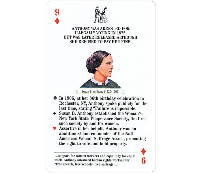 Игральные карты Знаменитые женщины в Американской истории - Famous Women in American History Card Game. US Games Systems