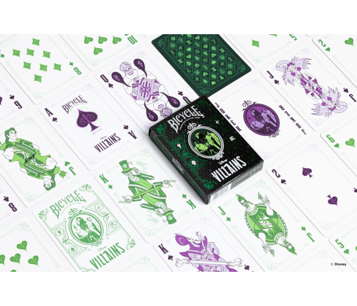 Картки Bicycle Disney Villains Green