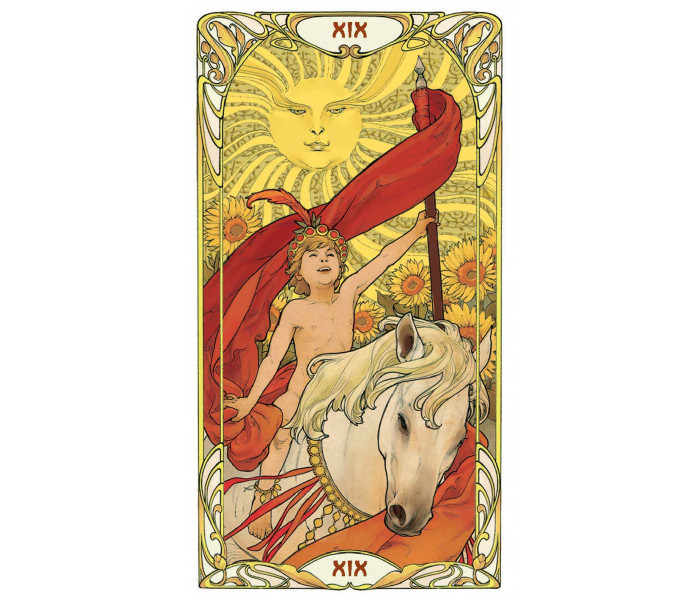 Золотое Таро Арт-Нуво (Старшие Арканы) - Golden Art Nouveau Tarot. Grand Trumps (gold foil). Lo Scarabeo