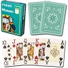 Фото 1 - Пластикові карти для покеру Modiano Cristallo 4 Jumbo Index Dark Green