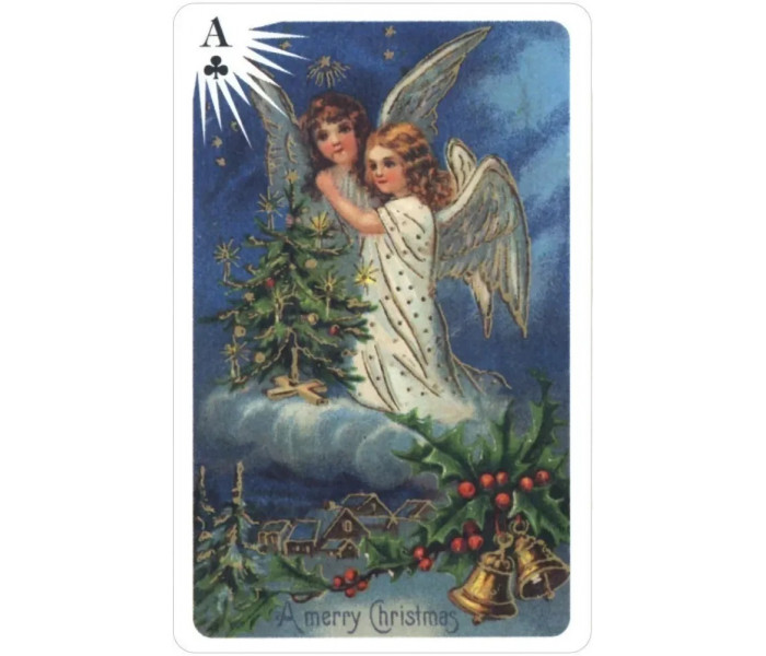 Игральные карты Рождественские ангелы старого времени - Old Time Christmas Angels Playing Card Deck. US Games Systems