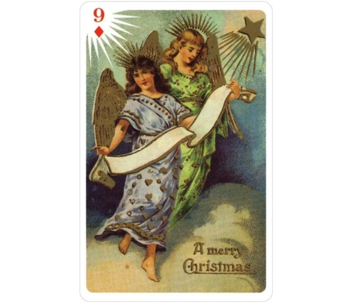 Игральные карты Рождественские ангелы старого времени - Old Time Christmas Angels Playing Card Deck. US Games Systems