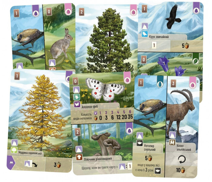 Лісова метушня. Альпи (Forest Shuffle: Alpine Expansion). Дополнение. Lord of Boards (LOB2405UA)