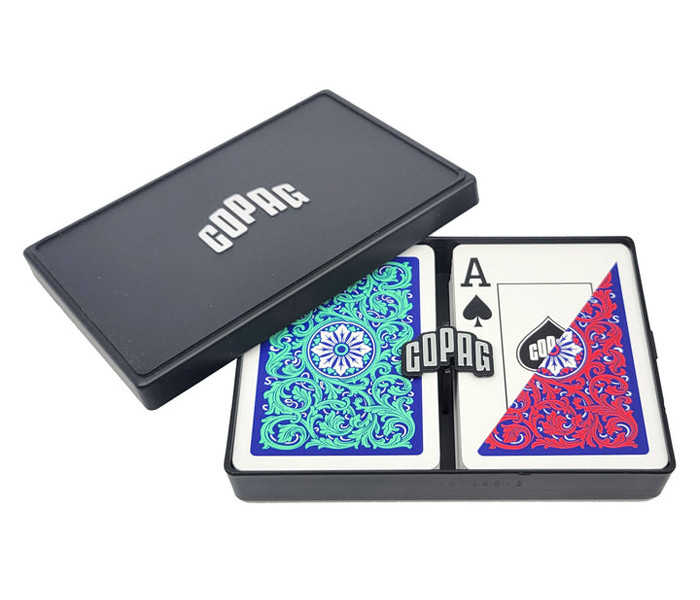 Карты Copag Neoteric 100% Plastic Double-deck Poker Size Jumbo Index (Green/Red)