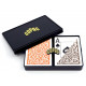 Карты Copag Elite 100% Plastic Double-deck Poker Size Jumbo Index (Orange/Brown)