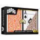 Карты Copag Elite 100% Plastic Double-deck Poker Size Jumbo Index (Orange/Brown)